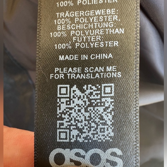 ASOS DESIGN Men’s Faux Leather Belted Trench Coat In Black Size: XL - Picture 15 of 15